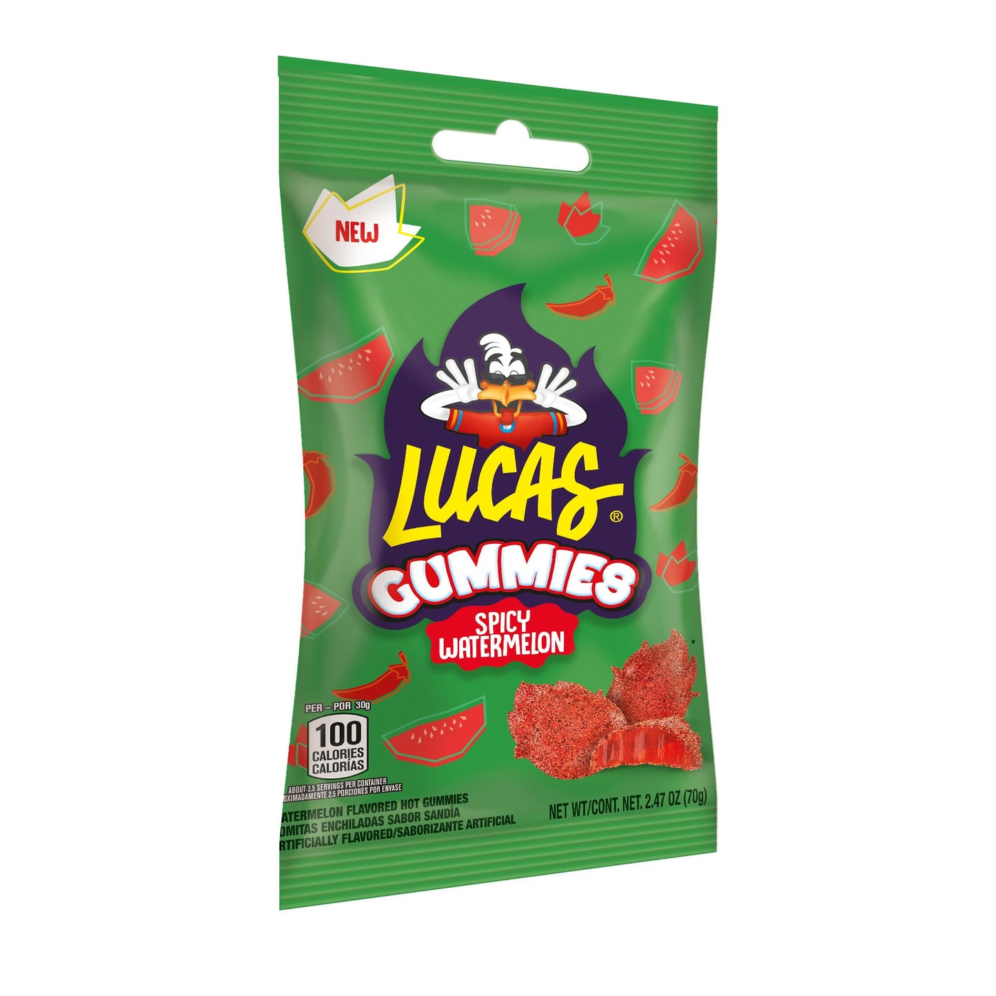 Lucas Spicy Gummies - Watermelon Flavored 12-Pack, 29.6 OZ - Sweet & Tangy Treats