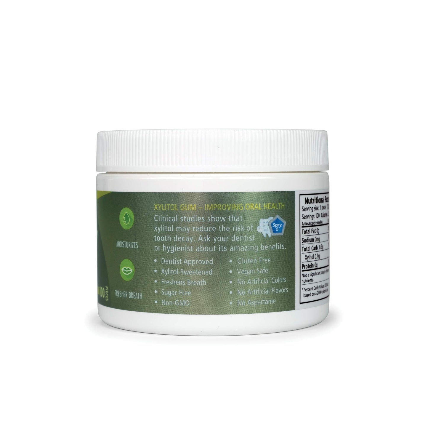 Spry Greent Tea Gum Xlear 100 Gum