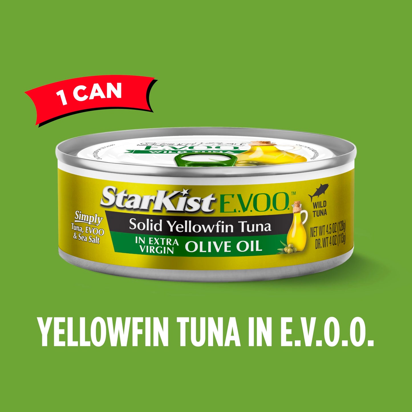 StarKist E.V.O.O. Solid Yellowfin Tuna in Extra Virgin Olive Oil - 4.5 oz Can
