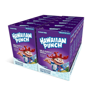 Hawaiian Punch Powder Drink Mix - Sugar Free & Delicious, Excellent Source Of Vitamin C (Wild Purple Smash, 96 Sticks)