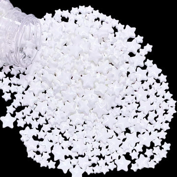 Sentovac White Star Sprinkles Edible Sugar For Cake Decorating Mix Sizes White Star Sprinkles Cake Topper Cupcake Cookie Baking
