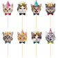 TSJ Cat Cupcake Toppers - 24PCS Paper Decorations, Kitten Theme, Party Supplies, D-C-T-N-02, Cat Cupcake Topper New
