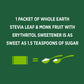 Whole Earth Stevia & Monk Fruit Sweetener, Erythritol, 40 Pack, 2 Ounce