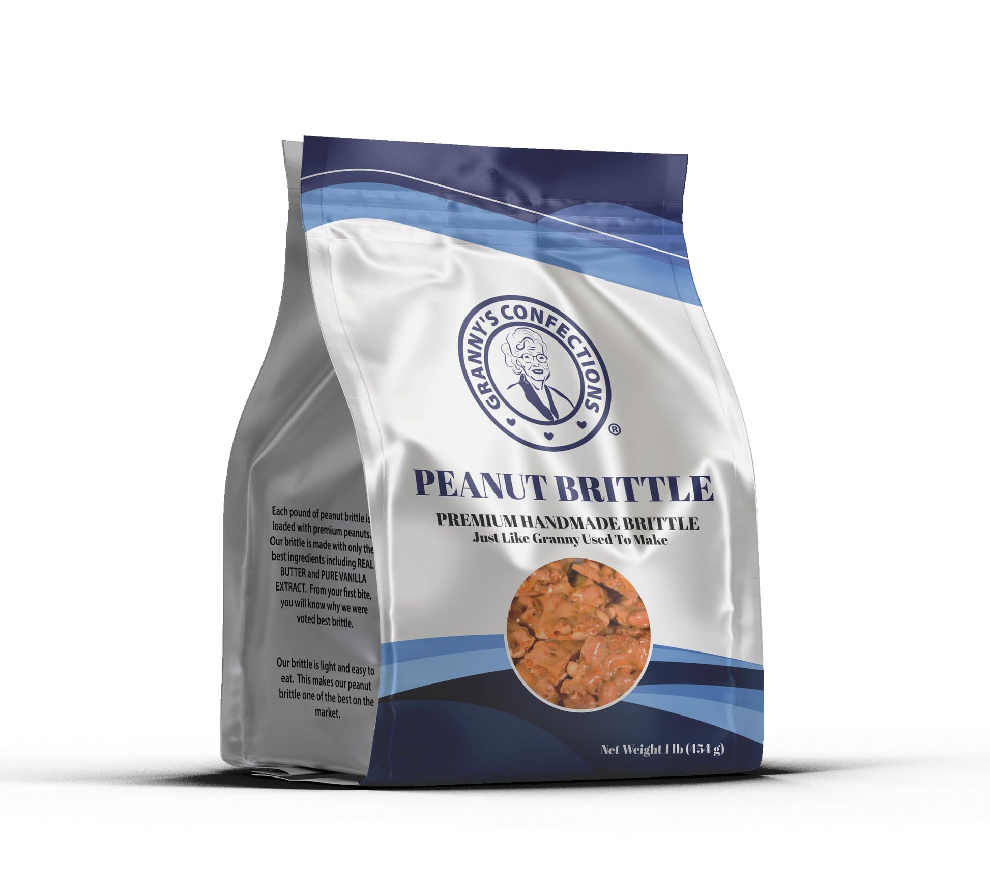 Grannys Confections Premium Handmade Peanut Brittle, Loaded With Peanuts, Just Like Granny Used To Make. Gourmet Peanut Brittle