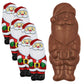 Fruidles Large Christmas Chocolate Santa Holiday Treats, Solid Smooth Milk Chocolate, Party Bag Fillers, Individually Wrapped Fo