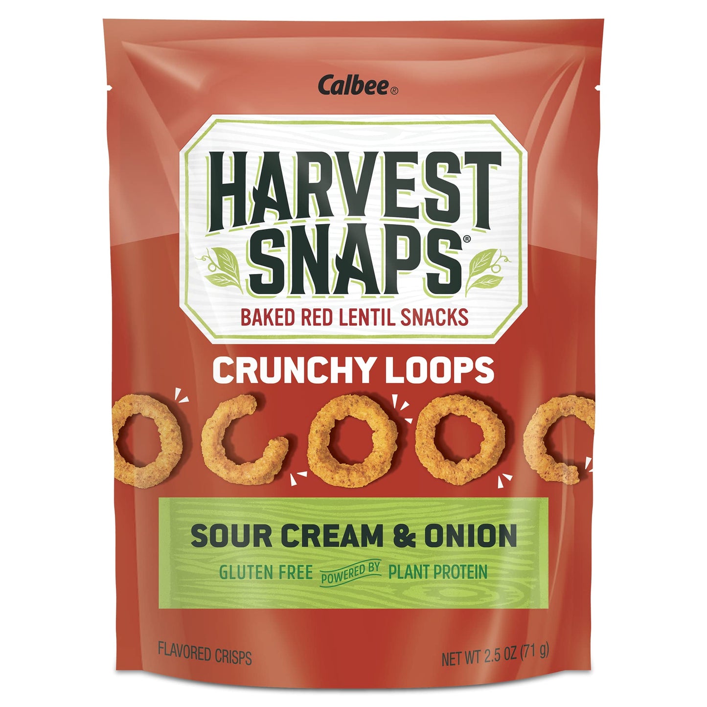 HARVEST SNAPS Veggie Chips Sour Cream & Onion - Gluten Free, Non-GMO, 1.88 lb (12 Snack Packs)