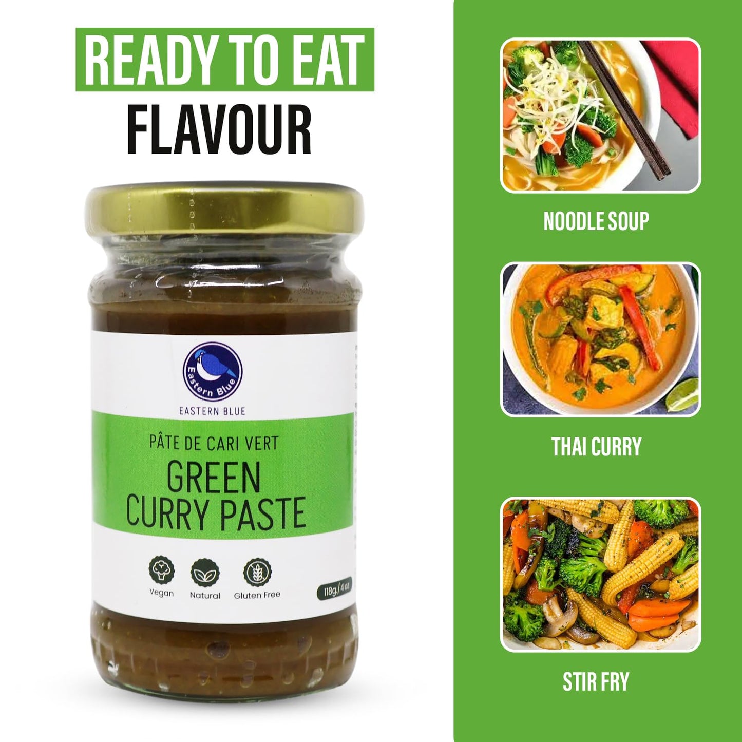 Green Curry Paste: Eastern Blue Thai Curry Paste Varieties, Red Curry Paste, Yellow Curry Paste, And Panang Curry Paste. Elevate
