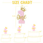 One Cake Topper For Baby Girls - Pink And Gold Cake Topper For 1St Birthday, First Birthday Cake Topper, Cake Smash Props