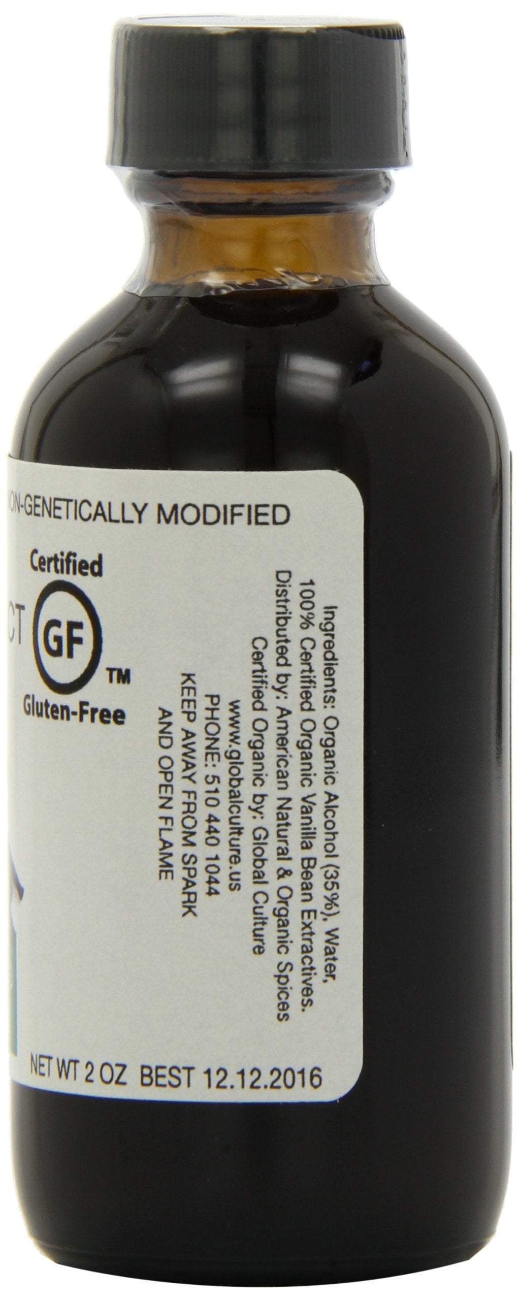 Spicely Organics Usda Certified Organic Vanilla Extract, No Artificial Colors Or Preservatives, Zero Sugar, Vegan Friendly, Kosh