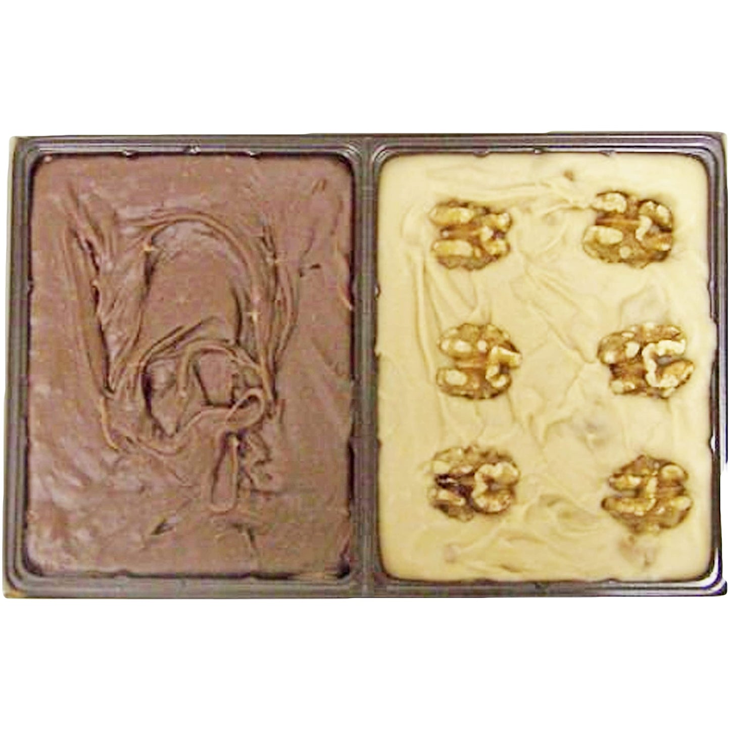 Home Made Creamy Chocolate/Maple English Walnut Fudge - 24 OZ Currier and Ives Gift Box