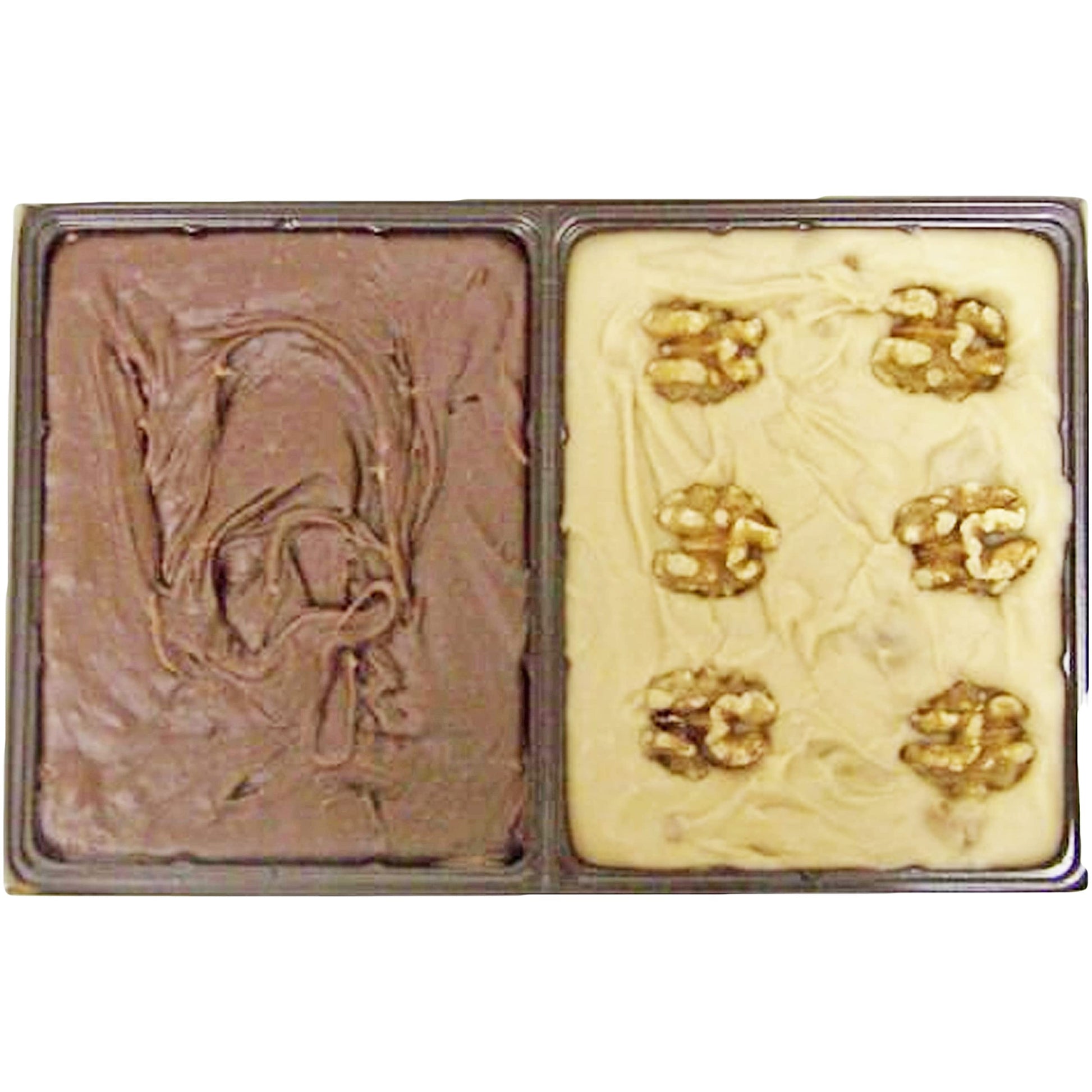 Home Made Creamy Chocolate/Maple English Walnut Fudge - 24 OZ Currier and Ives Gift Box