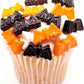 Ncs Orange And Black Bats Edible Candy Toppers, 8 Ounces - Great For Cupcakes, Cookies, Cakes, Cake Pops, And Party Tables
