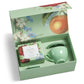 Tea Forte Fleur 3-Piece Premium Tea Gift Set With Pale Mint Green Cafe Cup With Lid, Tea Tray And 10 Assorted 2 Of Each Variety