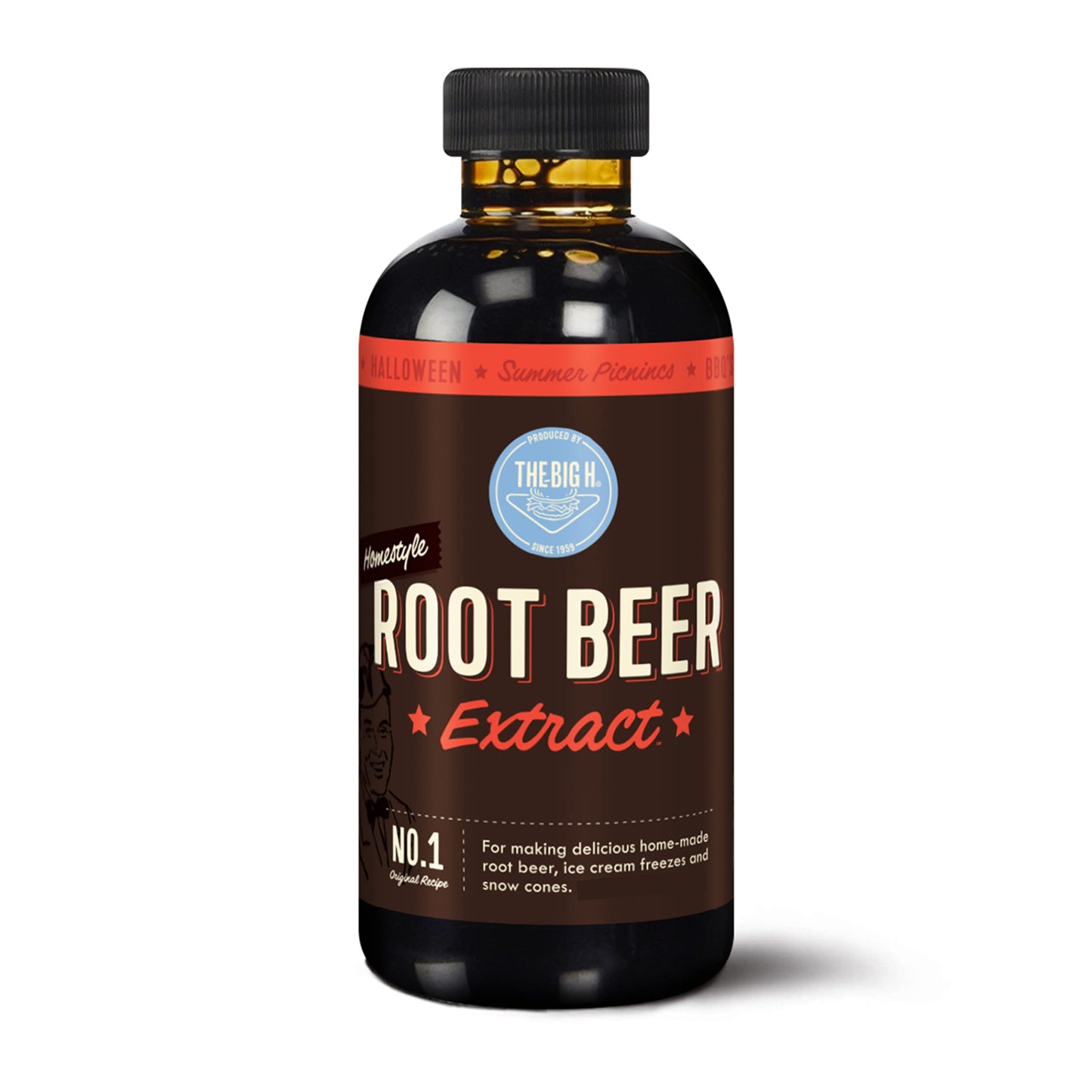 Hires Big H Root Beer Extract, Soda Syrup, 4 Fl Oz, Brown, Model 8541916077