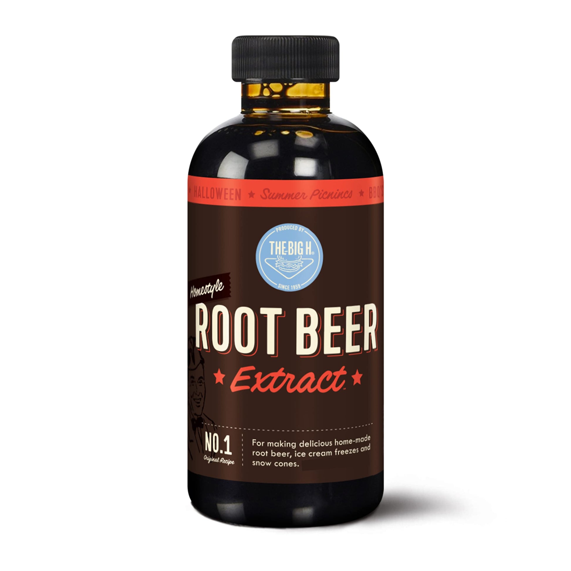 Hires Big H Root Beer Extract, Soda Syrup, 4 Fl Oz, Brown, Model 8541916077