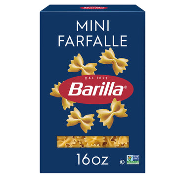 Barilla Mini Farfalle Pasta  16 Oz. Box - Non-Gmo  Made With Duflavor Blend Wheat Semolina - Kosher Certified