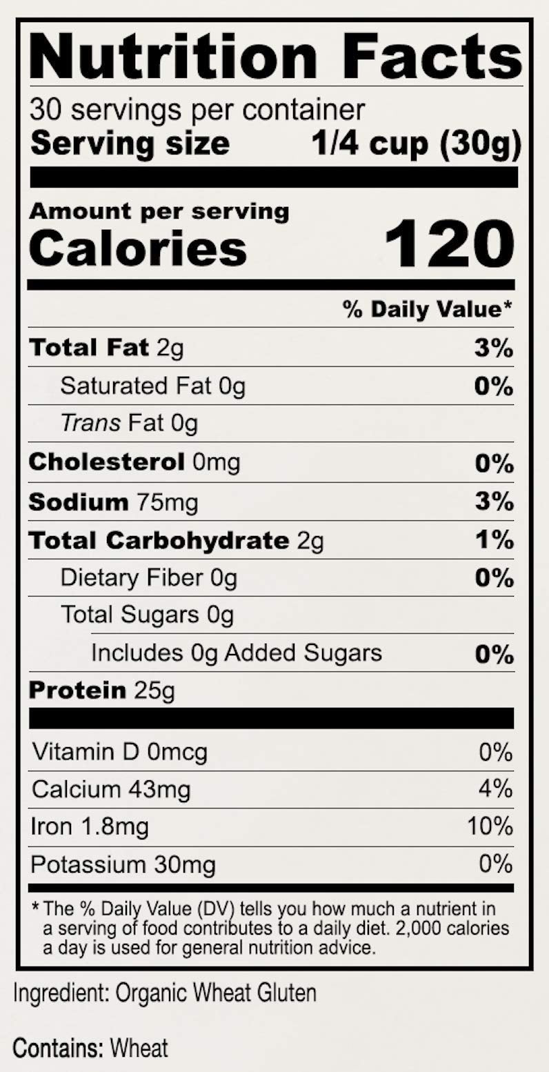 Anthony'S Organic Vital Wheat Gluten, 2 Lb, High In Protein, Vegan, Non Gmo, Keto Friendly, Low Carb
