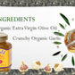 Garlic Gold Organic Toasted Garlic Granules In Extra Virgin Olive Oil, Crunchy Garlic In Olive Oil, Glass Jar 6.4 Oz