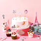 Spakon 48 Pcs Paris Cake Decoration Paris Cupcake Topper Pick Paris Eiffel Tower Bicycle High Heel Perfume Hot Balloon Oh La La