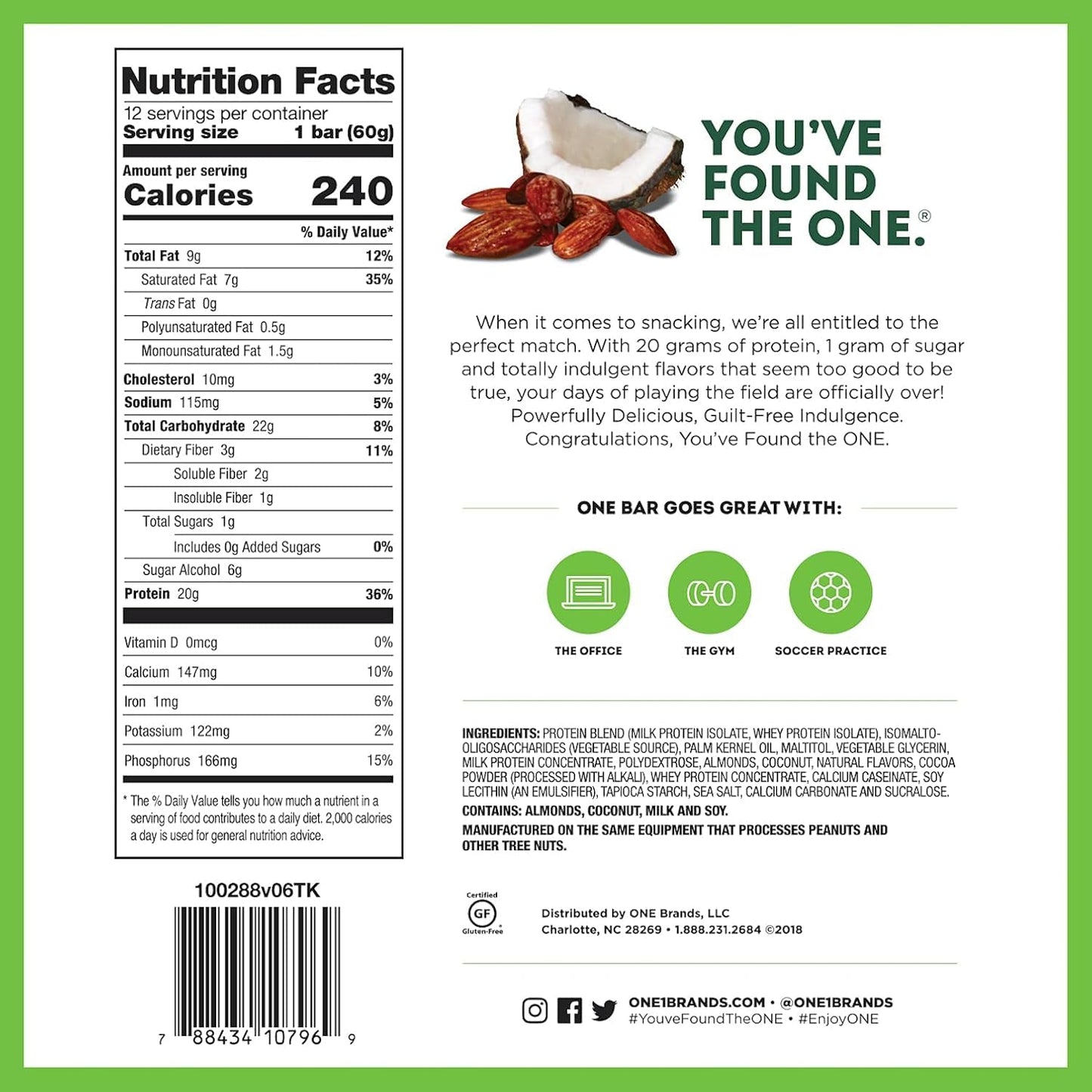 One Protein Bars, Chocolate Lovers Variety Pack, Gluten Free Protein Bars With 12G Protein And 1G Sugar, Pantry Staples, 2.12Oz