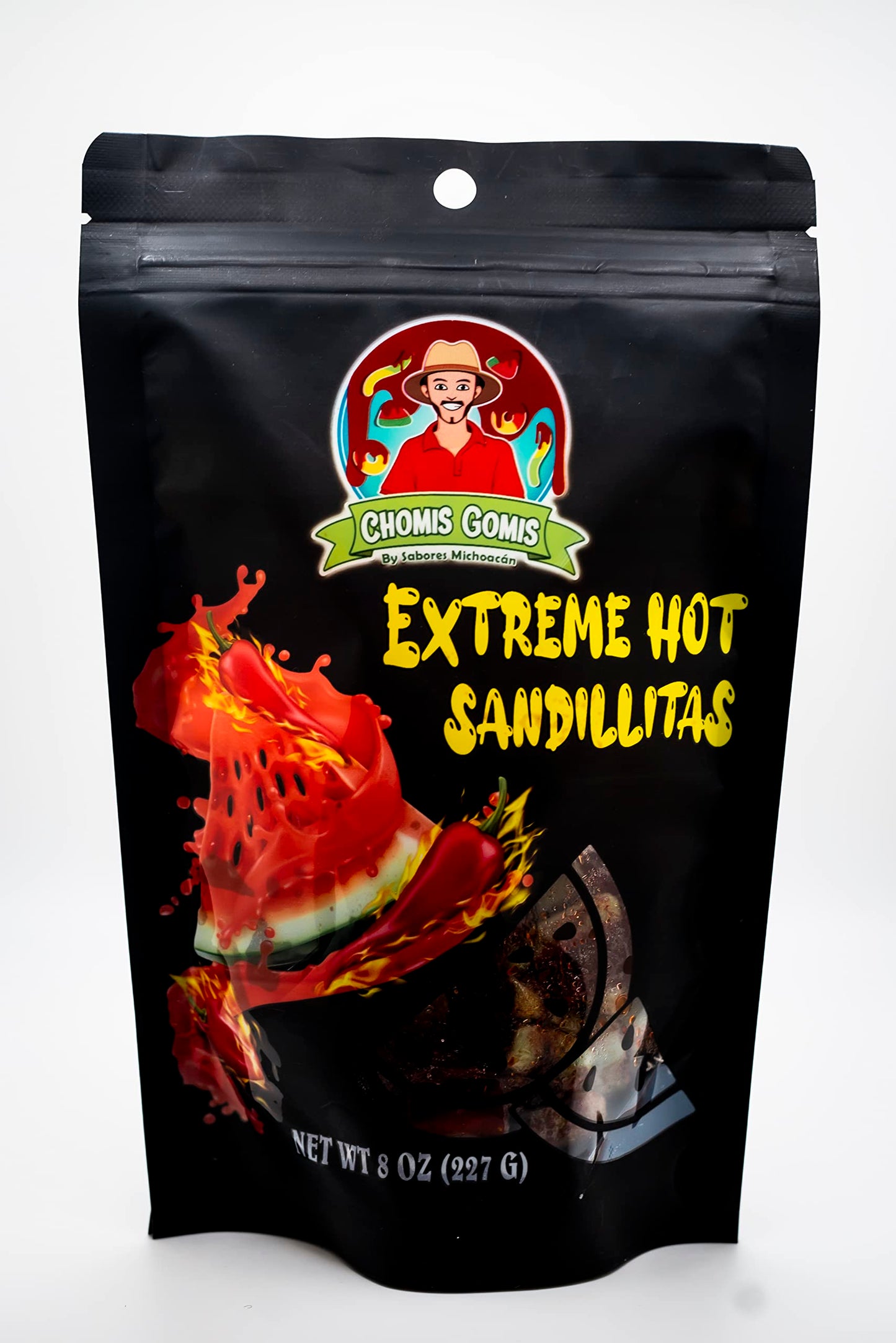 Chomis Gomis Candy Chamoy Gummy - Extreme Hot Watermelon Flavor, Spicy Gummy Treat