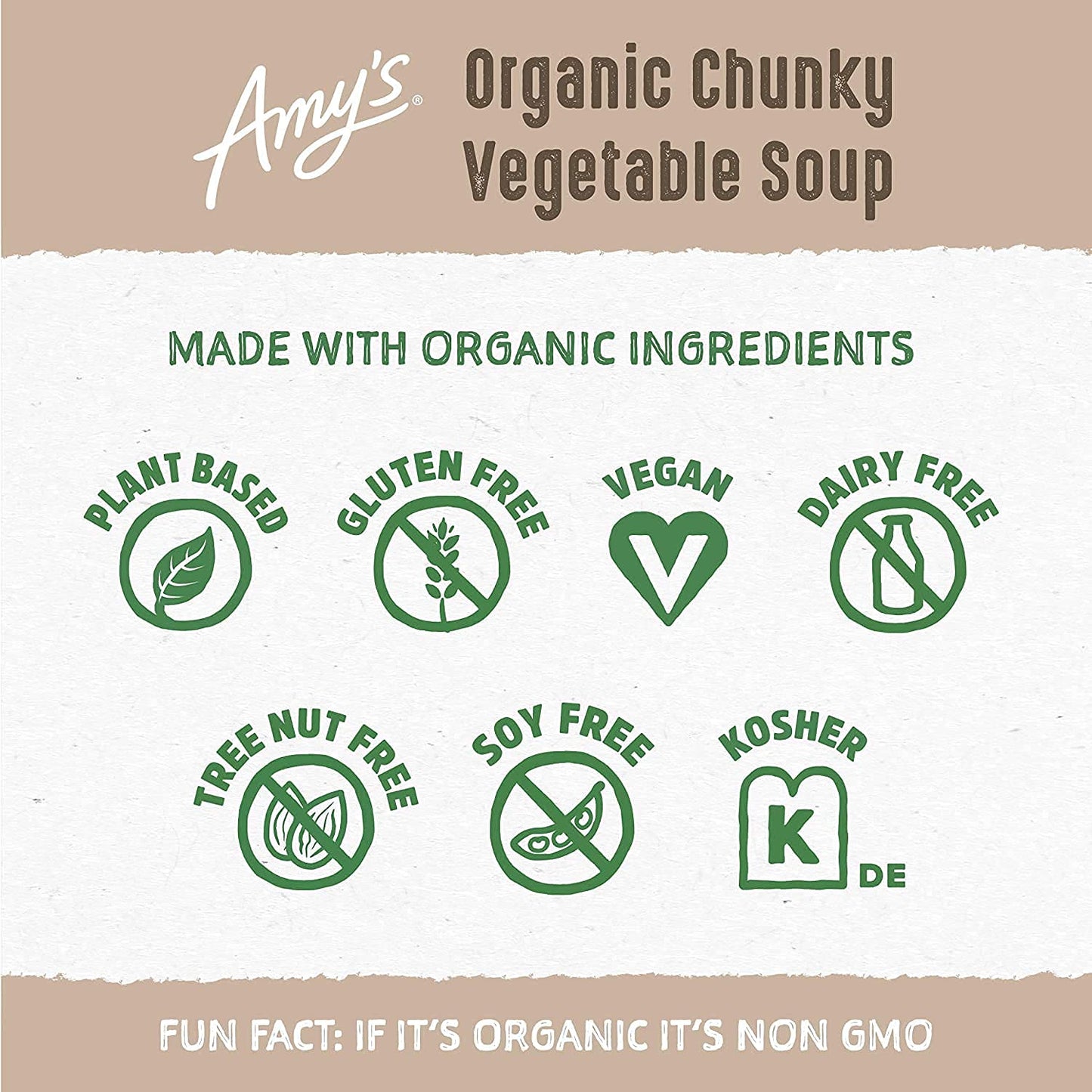 Amys Soup, Vegan Reduced Sodium Chunky Vegetable Soup, Gluten Free, Made With Organic Vegetables, Canned Soup, 14.3 Oz (12 Pack)