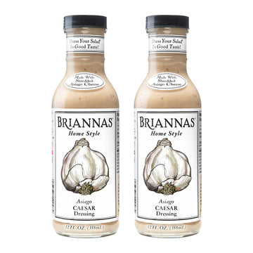 BRIANNAS - Home Style Asiago Caesar Dressing - Fine Salad Dressing made with Premium Ingredients - Gluten Free & Low Sugar Dress