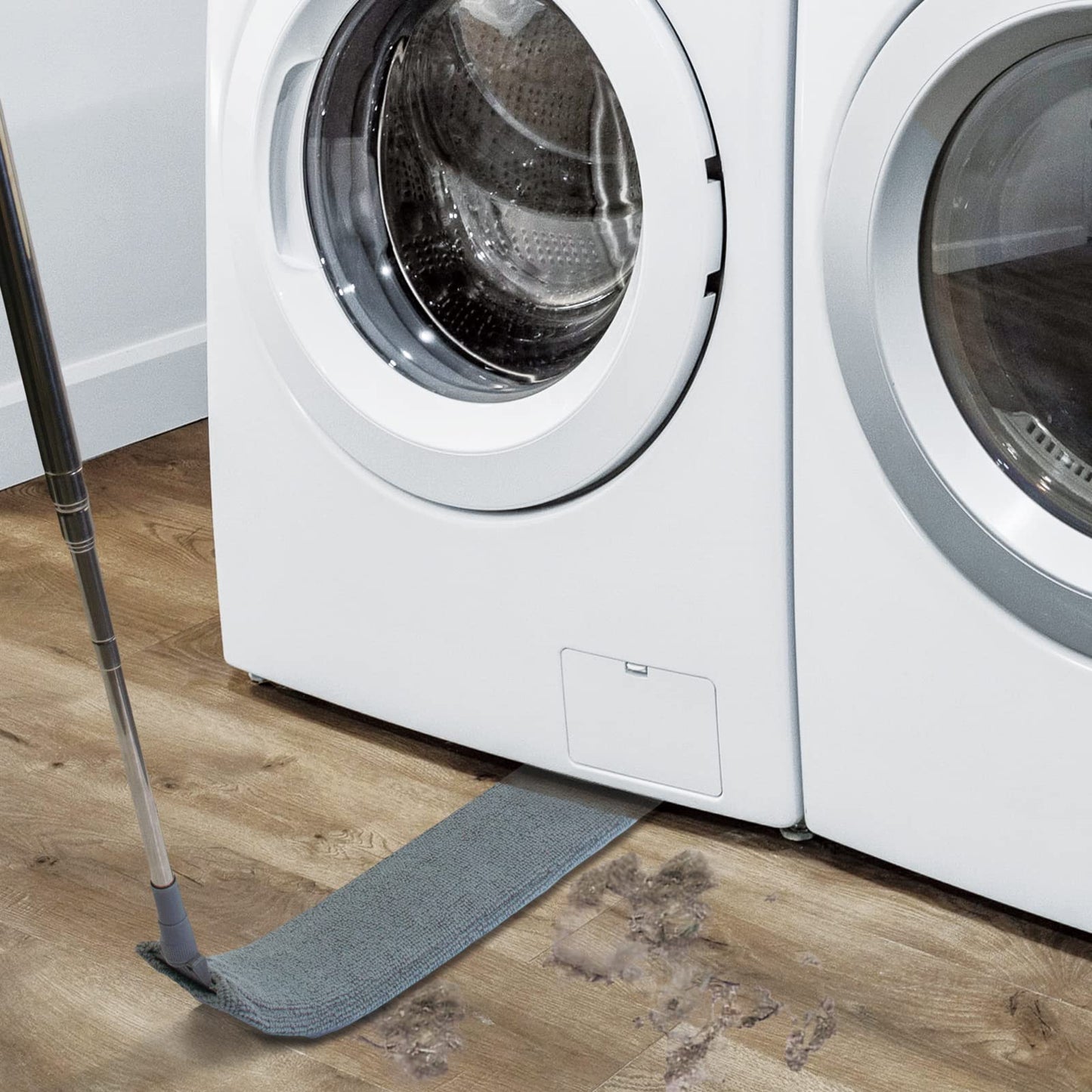 ELEANRA Retractable Gap Dust Cleaner - Extendable Microfiber Duster with 3 Cloths, Gray, Model B0009