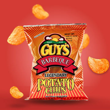 Guys Bbq Potato Chips - Healthy & Salty Snacks W/A Unique Blend Of Spices - Natural Potato Snack Chips -Tasty Snack Pack Chips -