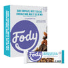Fody Foods Dark Chocolate Nuts & Sea Salt Snack Bars, 12 Count, Vegan, Low FODMAP, Gluten Free, 5g Protein