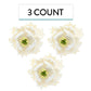 Cake Flowers - Gumpaste Flower For Cakes - White Bloom Peony Decoration For Cakes - Handmade - 3 Count - By Global Sugar Art And