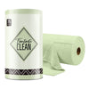Fantasticlean Microfiber Cleaning Cloth Roll -75 Pack, Tear Away Towels, 12'' X 12'', Reusable Washable Rags (Green)