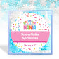 Sprinklemania Snowflake Themed Christmas Sprinkles, Winter Mix, 3.5 oz, Blue & White for Holiday Cake Decorations