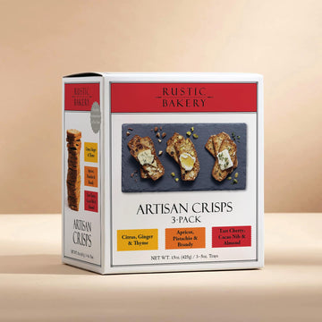Rustic Bakery Artisan Crisps Multi Pack - Citrus Ginger, Apricot Pistachio, Tart Cherry - 15 Oz Box (5 Oz Each Flavor)