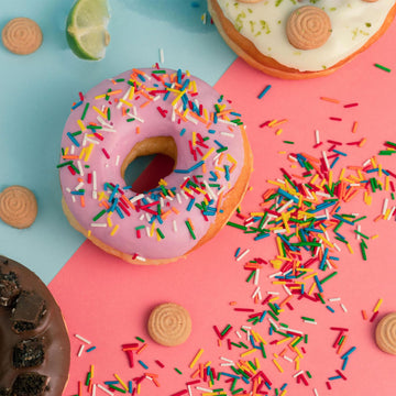 Rainbow Sprinkles For Cake Decorating, Colorful Jimmies Sprinkles Mix 4 Colors For Cake Cupcake Donut Ice Cream Brownies Cookie
