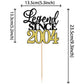 Rssta i Cake Topper, Glitter 21st Birthday Decoration, Black Gold, 1 Pack