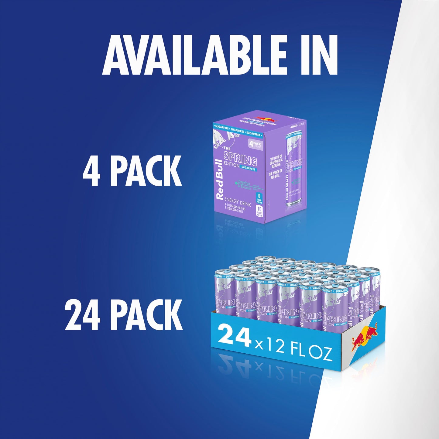 Red Bull Spring Edition Sugarfree Energy Drink  Gfruit  12 fl. oz.  6 x 4 Cans  Pack of 24 Cans  with 114mg Caffeine  Taurine & B Vitamins