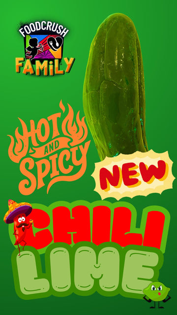 Hot Pickles In A Pouch (Pack Of 3)-Chili Lime Flavored Jumbo Super Spicy Pickle Challenge Tiktok Trend Item By Food Crush