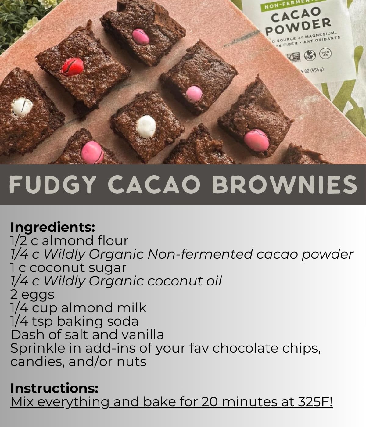 Wildly Organic Non-Fermented Cacao Powder 16 Oz, 1 Lb Bag - Organic, Non-Alkalized, High In Antioxidants, Minimally Processed, R