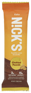 Nicks Peanot Choklad Krunch Nut Bar  No Added Sugar  Vegan  1.76 Ounce (Pack of 12)