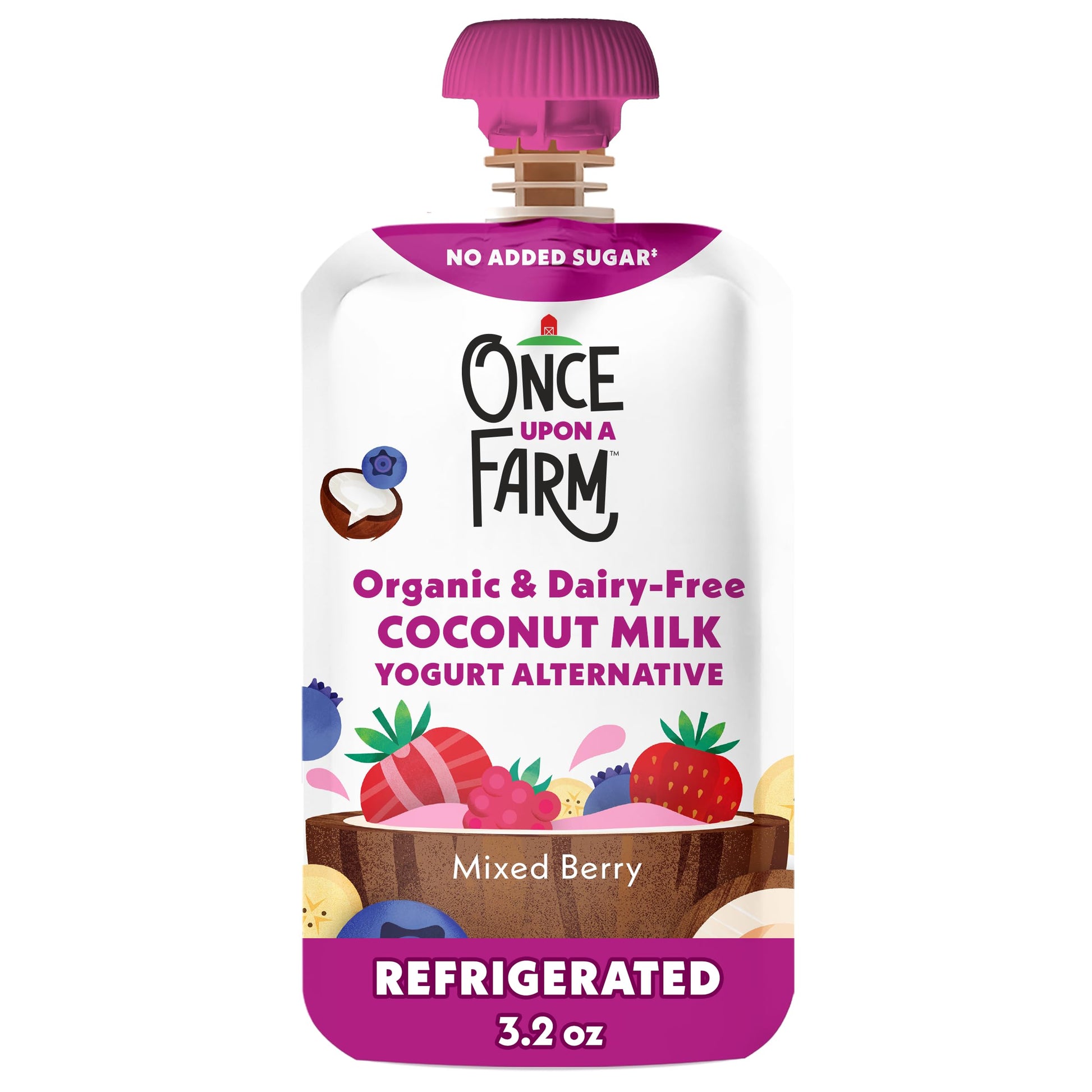 Once Upon A Farm Coconut Yogurt, Mixed Berry 3.2oz