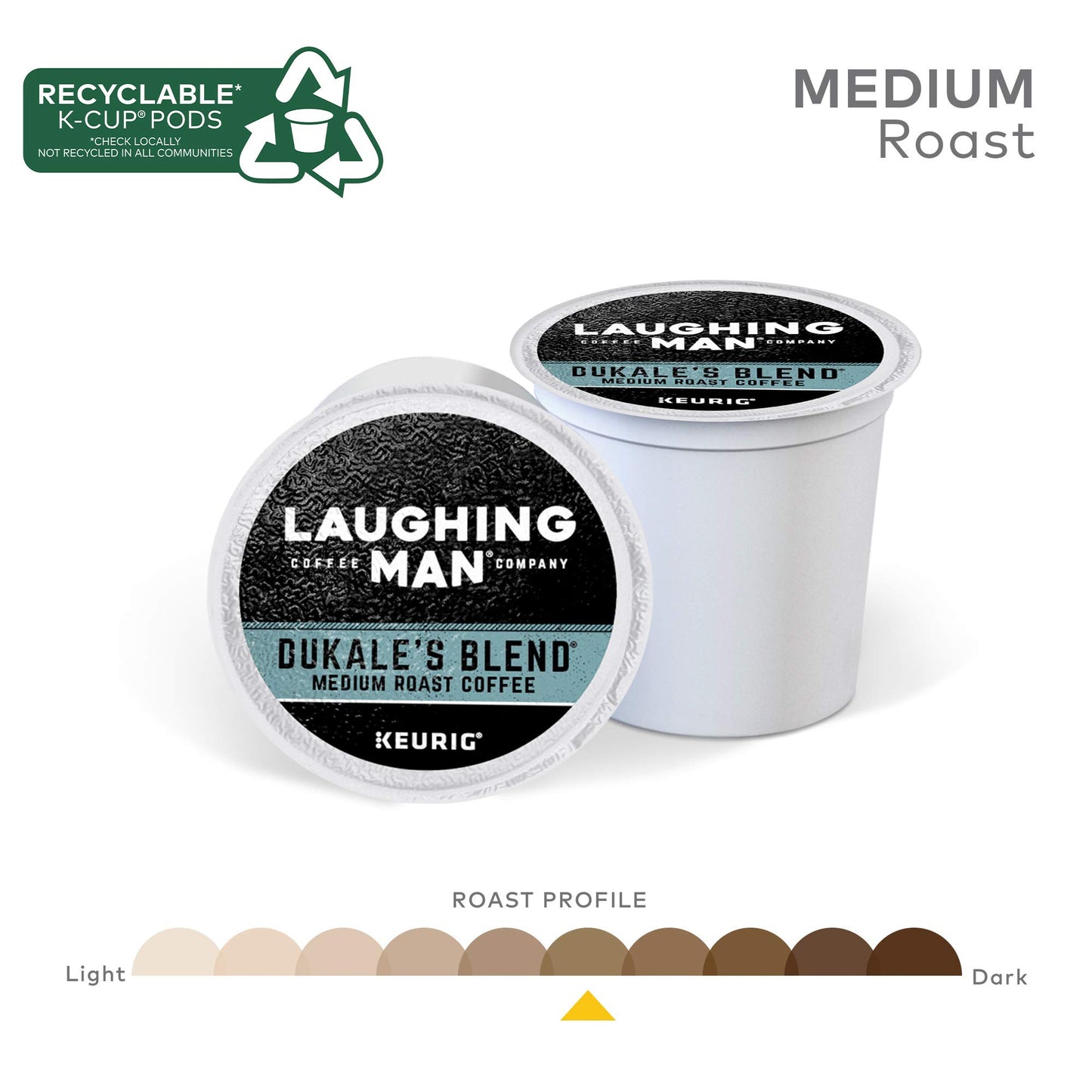 Laughing Man Dukale'S Blend, Single-Serve Keurig K-Cup Pods, Medium Roast Coffee, 16 Count