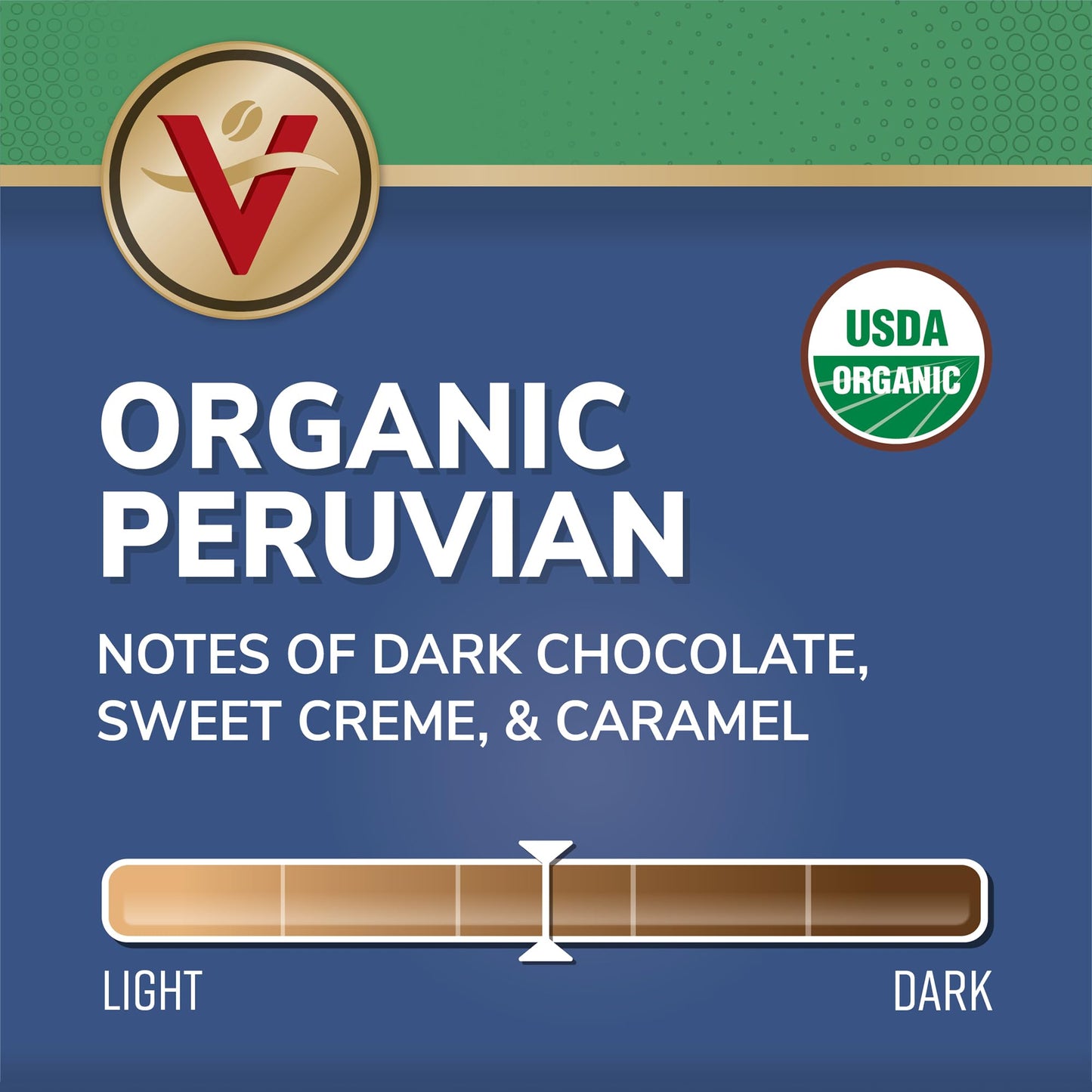 Victor Allens Coffee Organic Peruvian Medium Roast Single Serve Pods 80 Count for Keurig K-Cup malt-inspired Brown