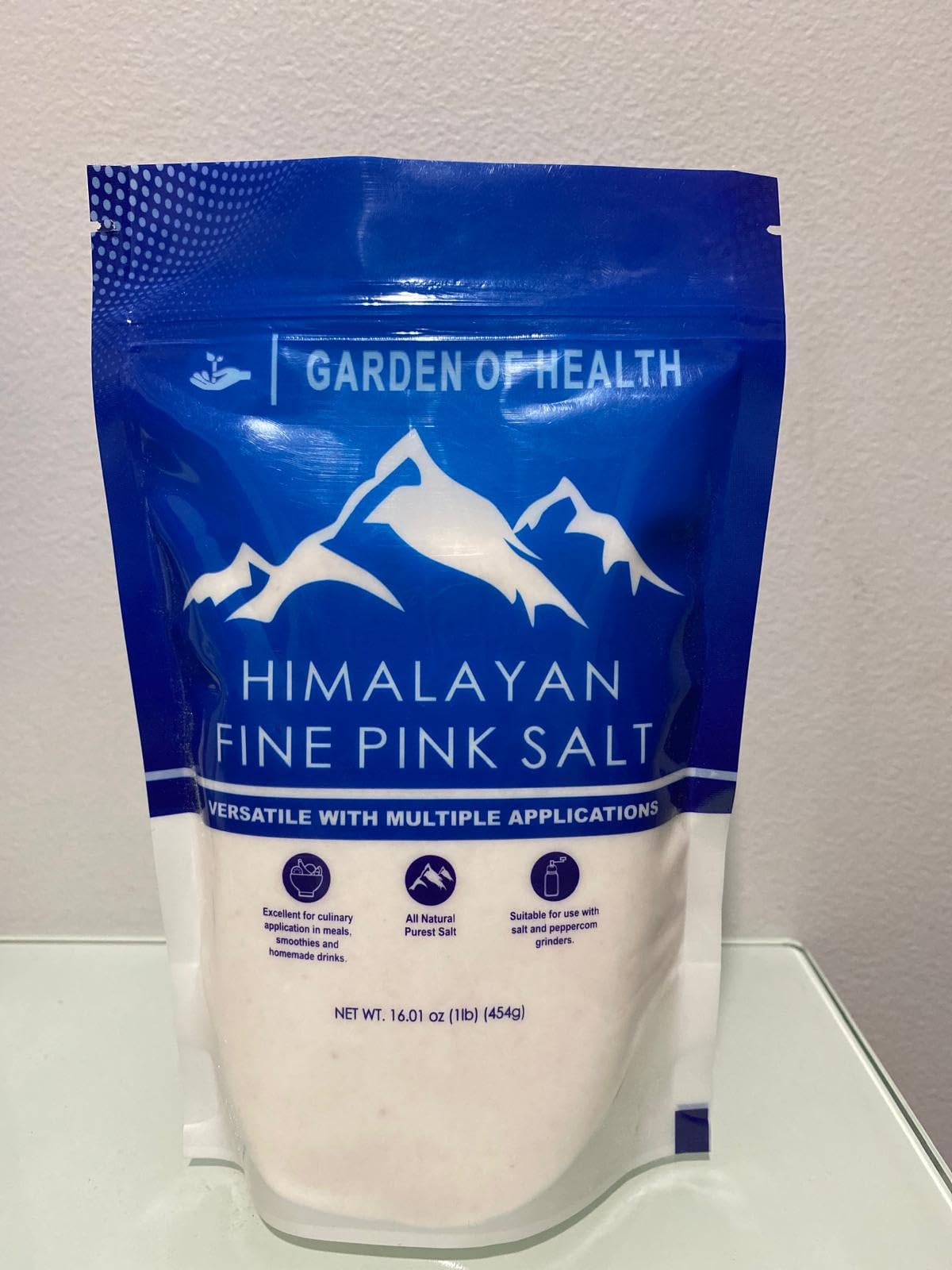 GARDEN OF HEALTH Himalayan Fine Pink Salt, 1 lb, Coarse Salts Pure and Nutrient-Rich, Pack of 1