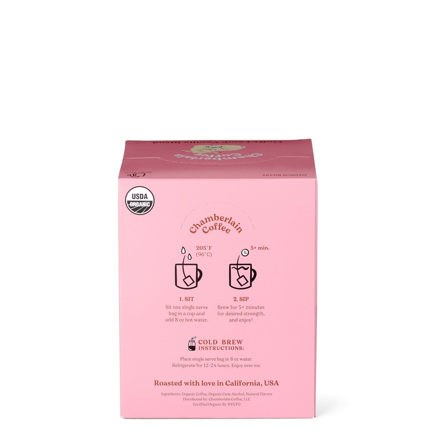 Chamberlain Coffee Fluffy Lamb Vanilla Cold Brew Singles - Cold Brew Coffee Bags With Notes Of Vanilla & Roasted Nuts - 10 Single Serve Cold Brew Sachets