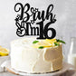 Rssta i Cake Topper Black Star Glitter 16th Birthday Decorations, Model XM1222-16, 1 Pack