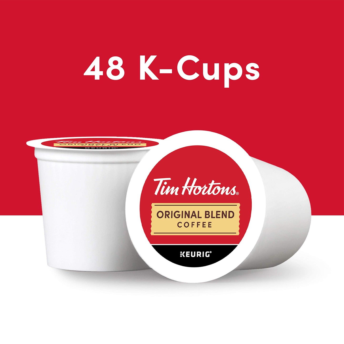 Tim Hortons Original Blend Medium Roast Coffee K-Cup Pods, 48 Count