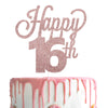 Lingteer Happy 16Th Birthday Cake Topper - Cheers To 16Th Birthday Sixteen Years Old Birthday Party Cake Decorations Sign.