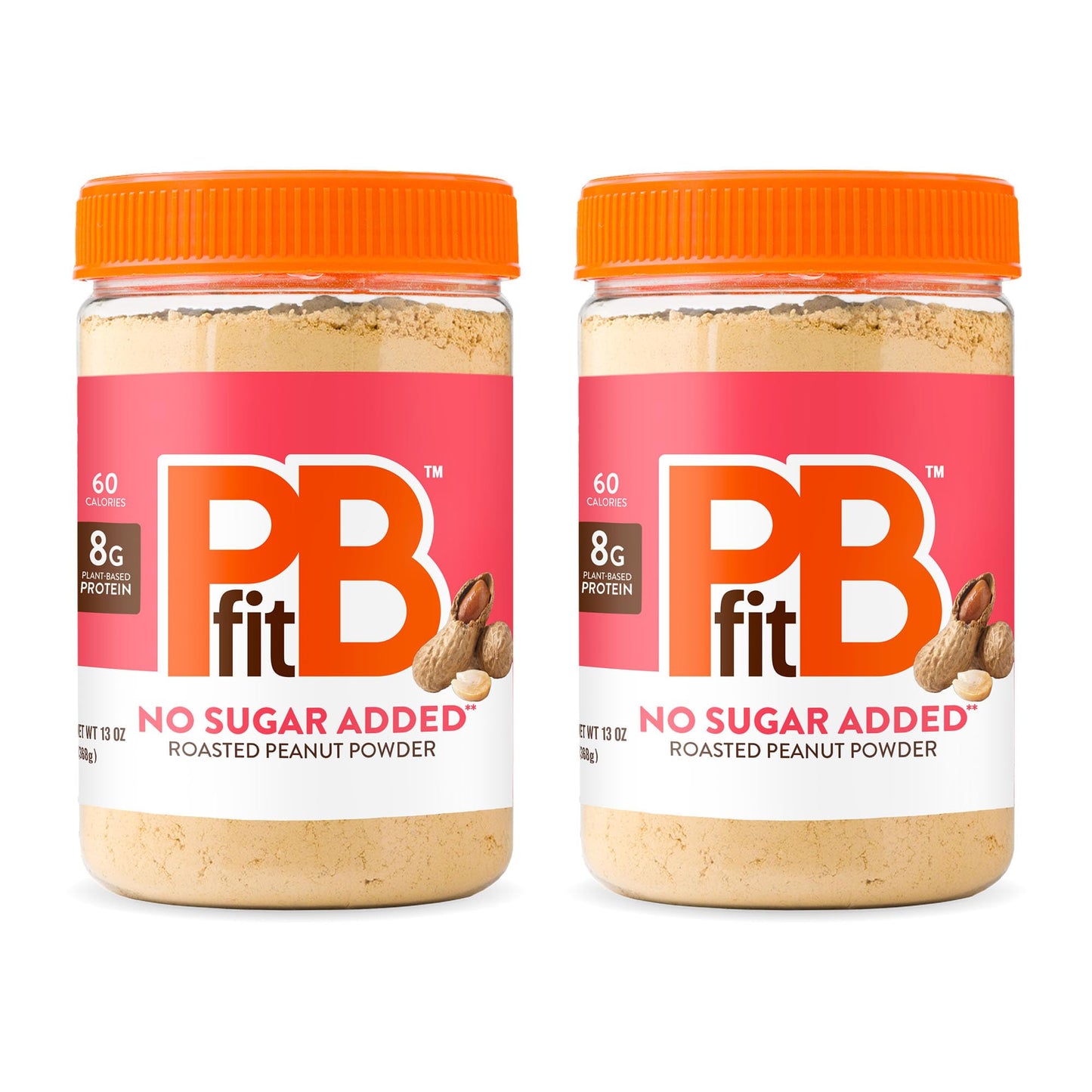 PBfit Peanut Butter Powder, No Sugar Added, 26 Ounce (Pack of 2)