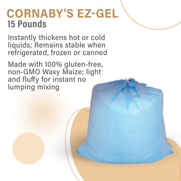 Cornaby'S E-Z Gel Instant Food Thickener 15 Pounds  Gluten-Free, Non-Gmo, All-Natural, Instant Food Starch Granules For Thickeni